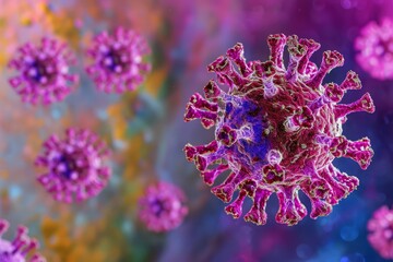 Microscopic view of a chimeric virus