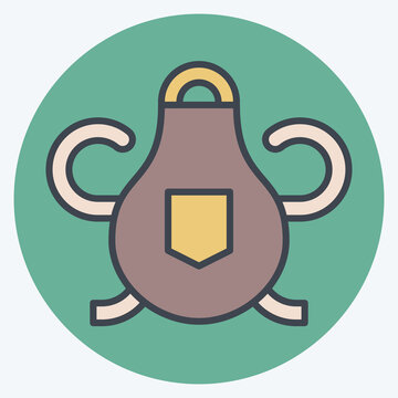 recommend clip art: Icon Protective Apron. related to Welder Equipment symbol. color mate style. simple design editable. simple illustration