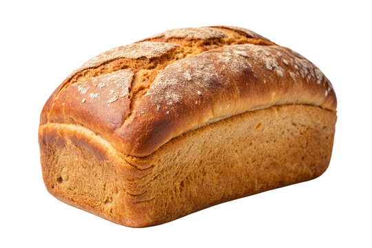 whole white bread on a transparent background