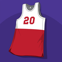 Basketball jersey template vector mockup