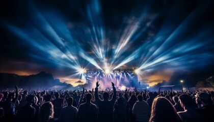 Stage for live concert Online transmission. Stage for online live concert. Concert live streams available online. Generative AI.