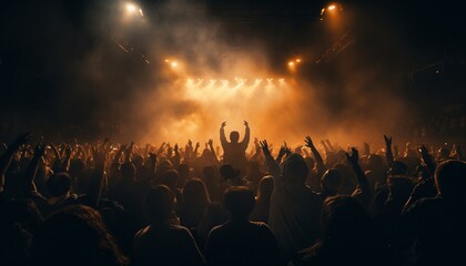 Stage for live concert Online transmission. Stage for online live concert. Concert live streams available online. Generative AI.