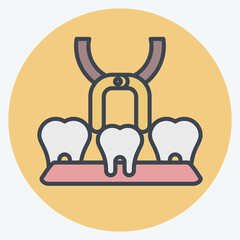 Icon Tooth Extra. related to Dentist symbol. color mate style. simple design editable. simple illustration