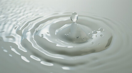 water drop on white background
