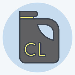 Icon Chlorine. related to Poison symbol. color mate style. simple design editable. simple illustration