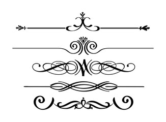 Ornamental black border divider collection