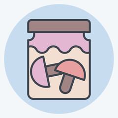 Icon Mushroom. related to Poison symbol. color mate style. simple design editable. simple illustration