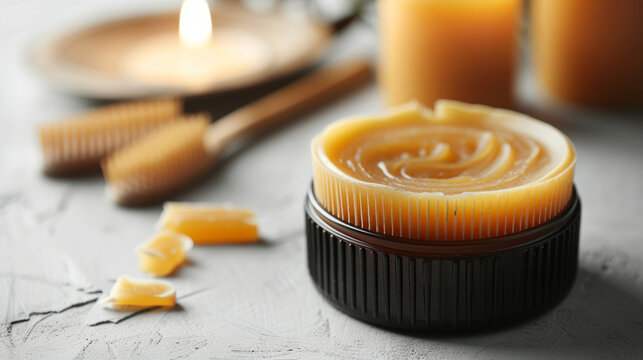 wax for hair on white background