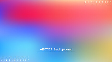 Smooth and blurry colorful gradient mesh background. Modern bright rainbow colors. Easy editable soft colored vector banner template. Premium quality