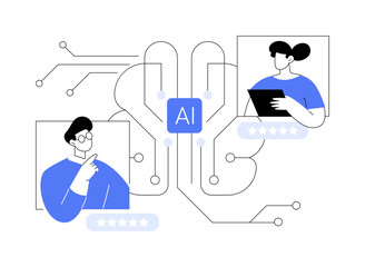 AI-Enabled Product or Service Enhancements abstract concept vector illustration.