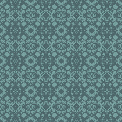 Blue and white watercolor ornament painted with watercolor on paper.