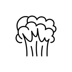 Explosion outline icons, minimalist vector illustration ,simple transparent graphic element .Isolated on white background