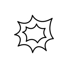 Explosion outline icons, minimalist vector illustration ,simple transparent graphic element .Isolated on white background