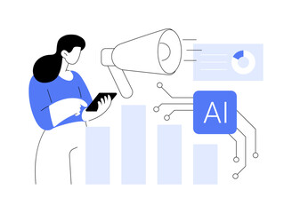 AI-Powered Predictive Marketing Insights abstract concept vector illustration.