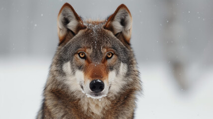 Obraz premium wolf on white background