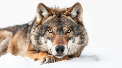 Fototapeta premium wolf on white background