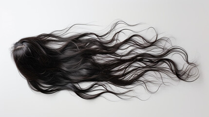 woman hair on white background