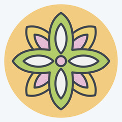 Icon Anise. related to India symbol. color mate style. simple design editable. simple illustration