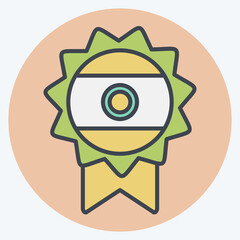 Icon India Award. related to India symbol. color mate style. simple design editable. simple illustration