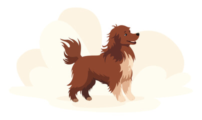 Adopt a dog. Puppy Day. International Dog Day. Walking and playing with a dog. Vector illustration for veterinary, pet shelter, pet adoption and animal charity