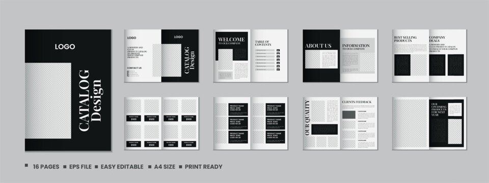 Catalogue design or product catalog template design