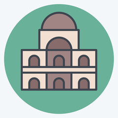 Icon Des Invalides. related to France symbol. color mate style. simple design editable. simple illustration