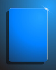 Background with blank business card in blue colors and glare. Vector