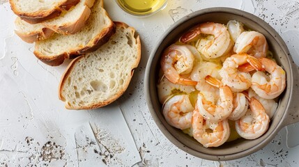 Deluxe Potted Shrimp with Clarified Butter and Bread