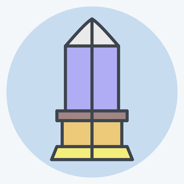 recommend clip art: Icon Place De La Concorde. related to France symbol. color mate style. simple design editable. simple illustration
