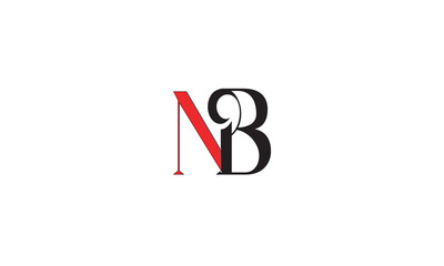 NB, BN , B, N Abstract Letters Logo Monogram