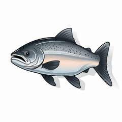 Salmon drawing on a white background.