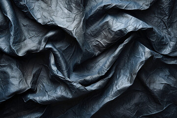 a close up of a crumpled black cloth
