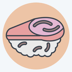 Icon Madai. related to Sushi symbol. color mate style. simple design editable. simple illustration