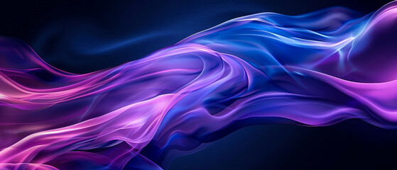 Naklejka premium A purple and blue wave with a blue background