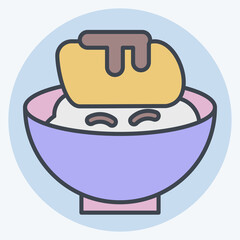 Icon Unagi. related to Sushi symbol. color mate style. simple design editable. simple illustration