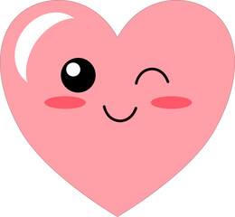 the heart emoji is winking