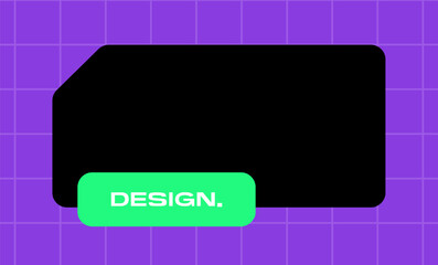 Modern pop up window illustration. Lower third design overlay element.