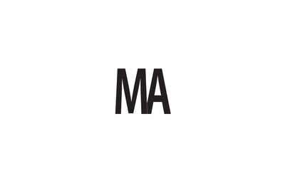 MA, AM, M, A Abstract Letters Logo Monogram