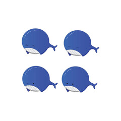 Obraz premium Simple, cute whale background or balloon