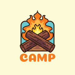 Campfire Logo Illustration