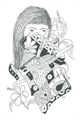 painting vignette abstrac design beckground vector
