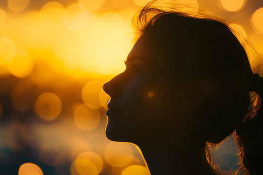 Sunset Silhouette Bokeh