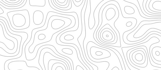 Obraz premium Abstract topography wavy line map background. vector illustration. topography map on land vector terrain Illustration. Black on white contours vector topography stylized height of the lines. 