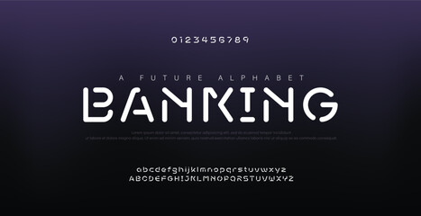 Abstract scifi modern alphabet fonts. Science fiction typography sport, technology, fashion, digital, future creative logo font. vector illustration