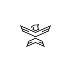 Eagle logo with flapping two darlings