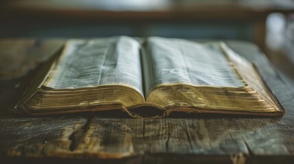 Obraz premium Daily Bible verse , old book on a table