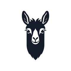 llama head logo with good quality and design