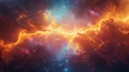 A dreamy star nebula background, ideal for otherworldly designs, magical posters, or as a captivating backdrop for websites and social media. - obrazy, fototapety, plakaty