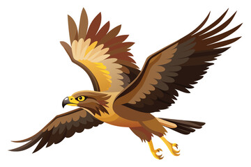 Buzzard Fly Vector Illustration Design