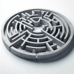 3d maze with render of a labyrinth 